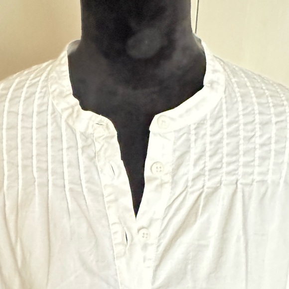 Nation Ltd Cropped White Shirt Long sleeves Pin-tuck Shoulder Detail Size S - Picture 5 of 9